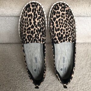 Comfortable Leopard Print Slip-On Shoes Cloudsteppers by Clarks